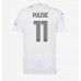 AC Milan Christian Pulisic #11 Voetbalkleding Uitshirt Dames 2023-24 Korte Mouwen